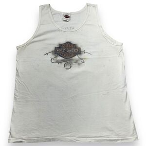 Vintage Harley Davidson Made in the USA Sleeveless Tank Vacaville Print Men's XL